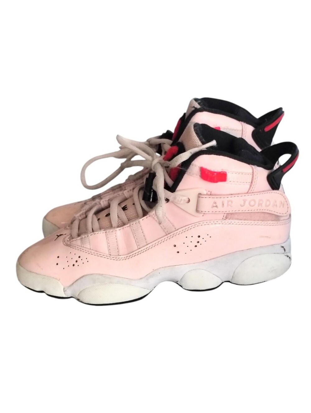 Vintage Air Jordan Nike 6 Rings GS Atmosphere Pink High Sneakers Size 4Y Girls